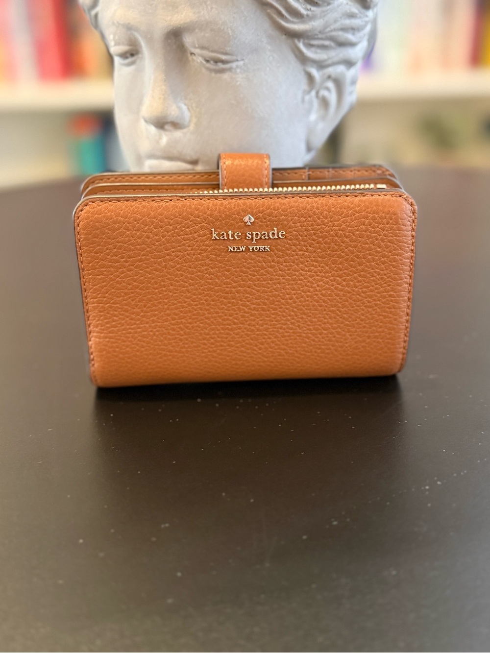 kate Spade Pebble Leather Wallet - Gingerbread